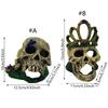 Skull Head Aquariums Decoration Personality Aquascaping Ornaments Hide Cave for Distinctive Aquariums Environment