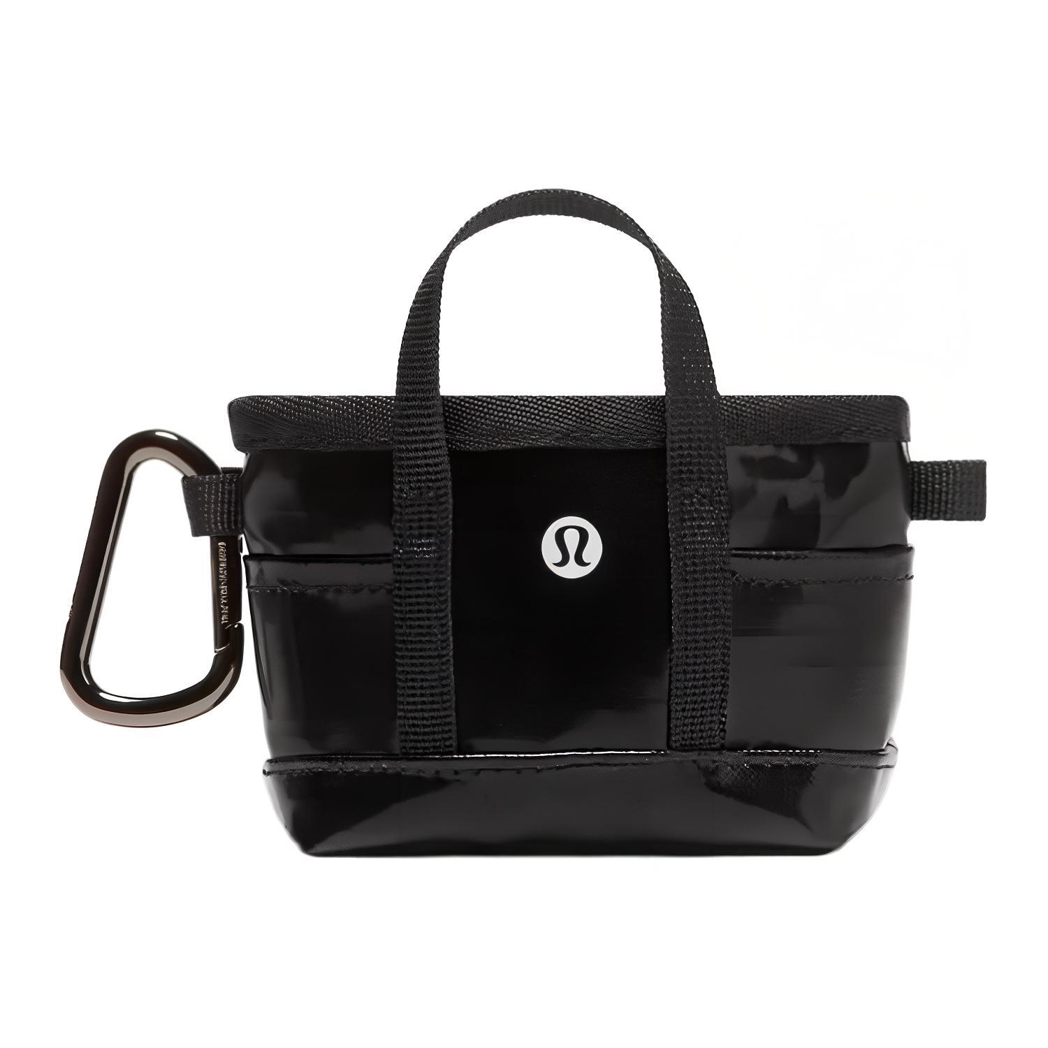 Lululemon Solid Minimalist Fashion Logo Thermoplastic PU Tote Bag Unisex Tote Bag Black LU9CZHS-0001 Black/BLK