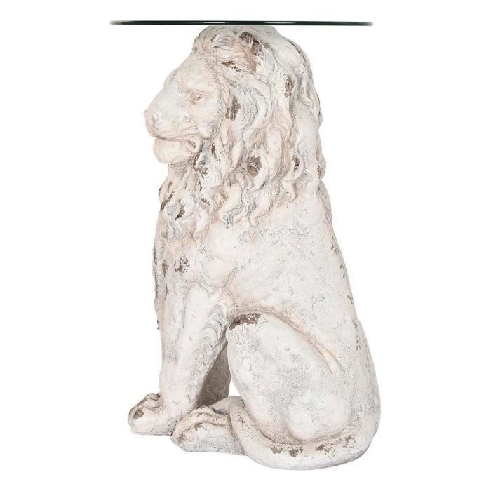 Table d'appoint - Lion Gris - Magnésium - 52 x 44 x 72 cm