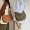 Japanese casual canvas bag crossbody bag men's and women's vintage simple shoulder bag student backpack class bag men's shoulder bag