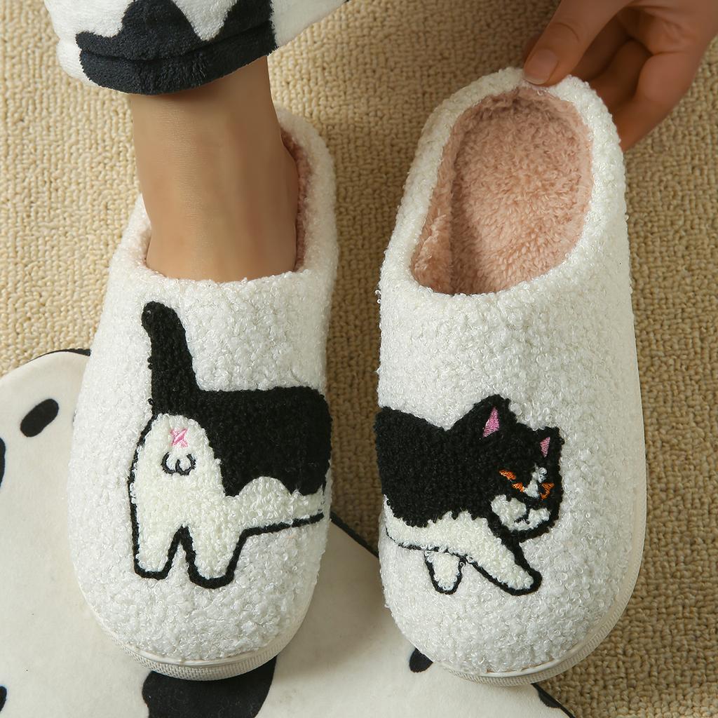 Cute Cartoon Pattern Slippers Casual Slip on Shoes Comfortable Indoor Home Slippers