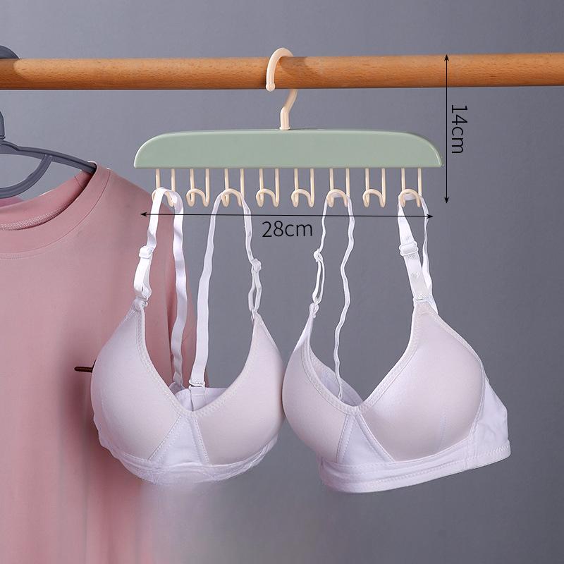8 Hook Hanger Multi-functional Underwear Vest Storage Tool Home Student Dormitory Hook Traceless Drying Rack