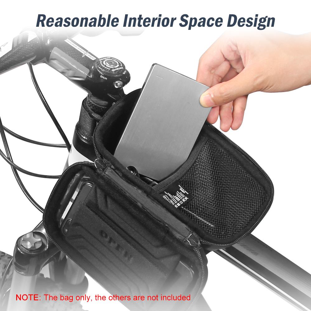 Bike Phone Bags Phone Holder Case Waterproof Bicycle Front Frame Tube Bag