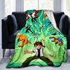 1pc Ben Alien Force Flannel Blanket Soft Warm Throw Blanket for Bedroom Living Room Bed Travel Camping Picnic Gift. M072201165