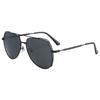 Retro sunglasses stainless steel new pilot men's driving double beam sunscreen UV protection sunshade polarized sunglasses