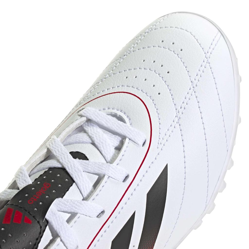 Adidas Goletto IX TF Junior Futsal Shoes for Boys and Sizes Footwear Scarlet Size Girls, 17-24.5cm, Unisex, NKQ60, White/Core Black/Better (IH0103),
