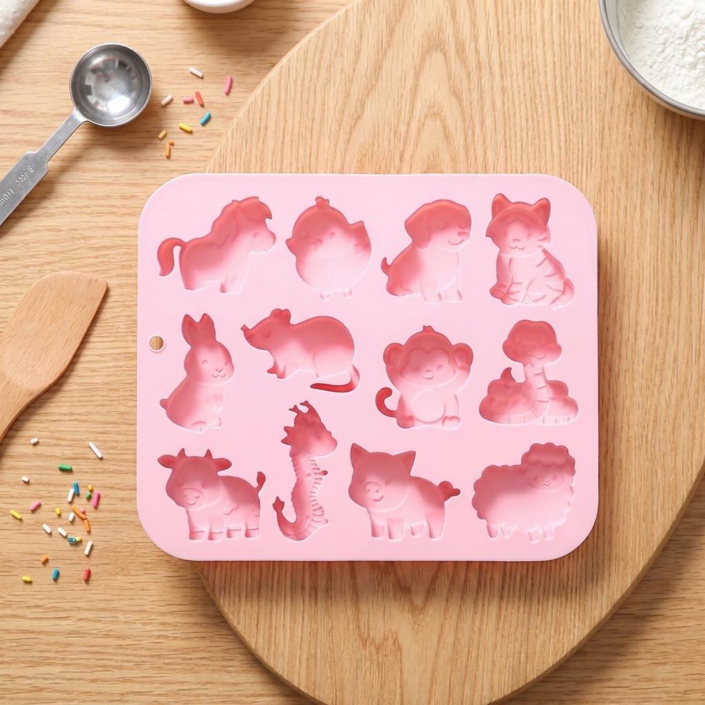 Animal Shaped Silicone Mold for Baking Candy Chocolate Cake Molds Reusable Flexible Non Stick Tray for Kitchen Use