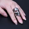 Terminator Skull Ring With Electroplated Alloy For Halloween Costume And Unisex Fashion