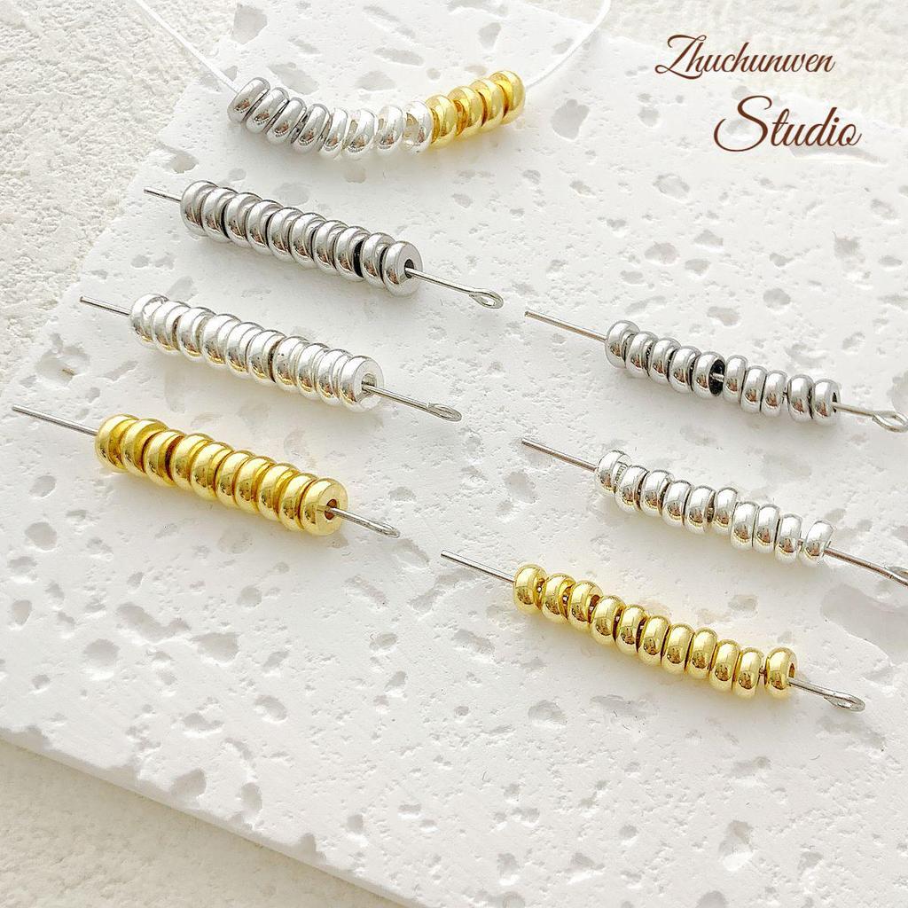 Koraliki Dystansowe ze Złota 18K/14K i Miedziowane do Tworzenia Biżuterii DIY i Bransoletek