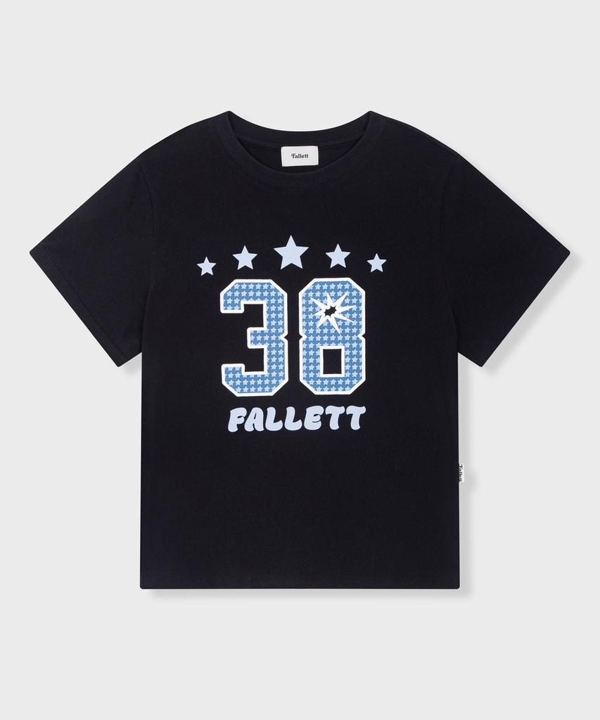 FALLETT Number 38 Short Sleeve T-Shirt Black
