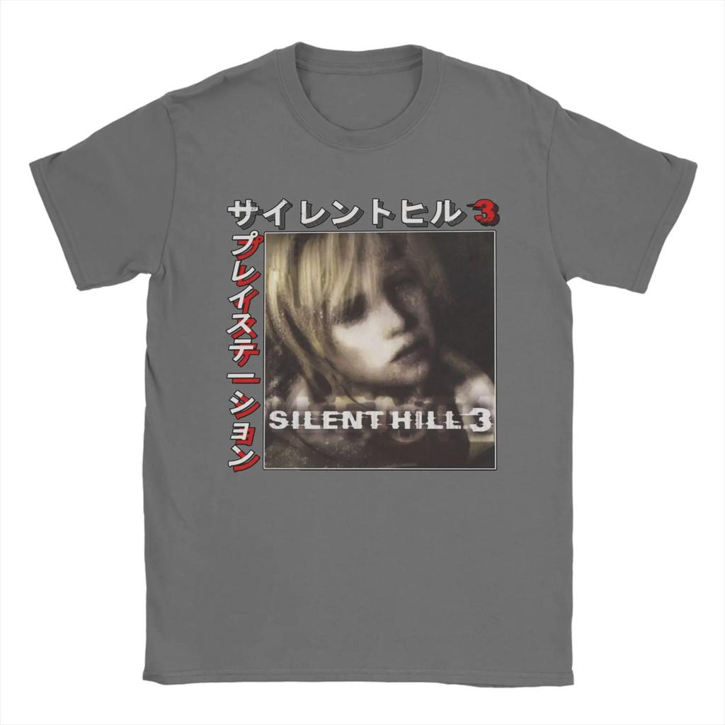 Silent Hill Horror Game Printed Pure Cotton Tshirt Trendy Retro Dark Thriller Style Personalized Wearing Pure Cotton Tee Unisex