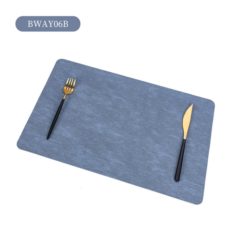 Popular cloth pattern grid oil edge placemat, dining table insulation mat, high-grade square water drop-shaped anti-scalding table mat