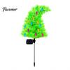 Holiday Pathway Lights for Garden Solar Christmas Tree Stake Lights, Outdoor IP65 Waterproof Crooked Lamp with Colorful Light Automatic Dusk