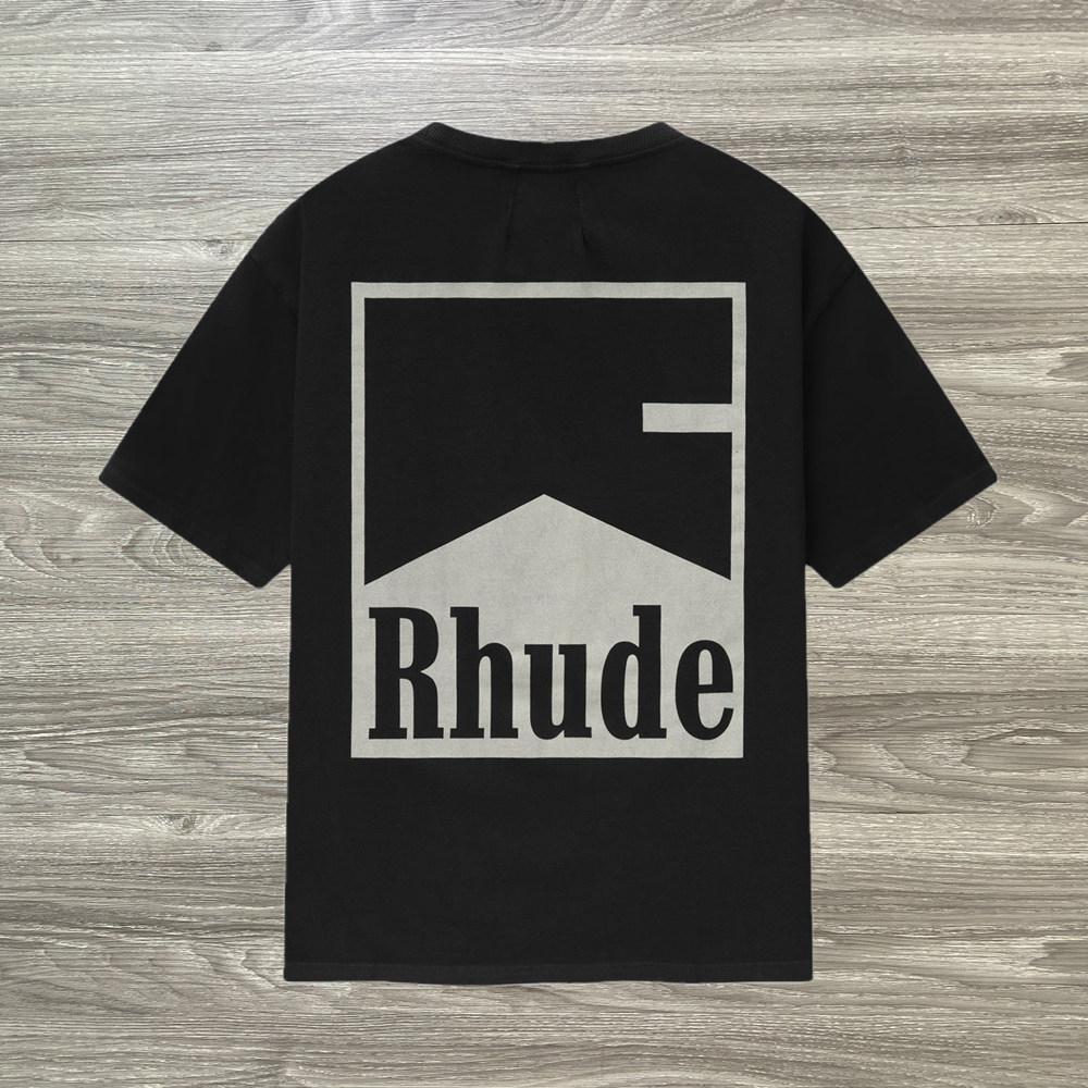 Top Rh Trendy Brand Ude Summer New Crown Flag High Street Vintage Cotton Round Neck ShortSleeved TShirt For Unisex And Unisex