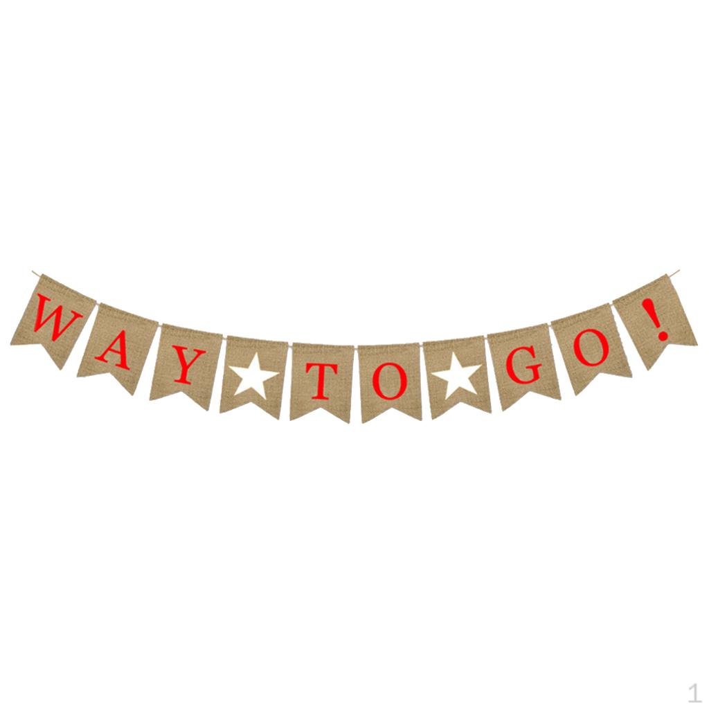 1PC Graduation Party Congrats Linen Banner Sign