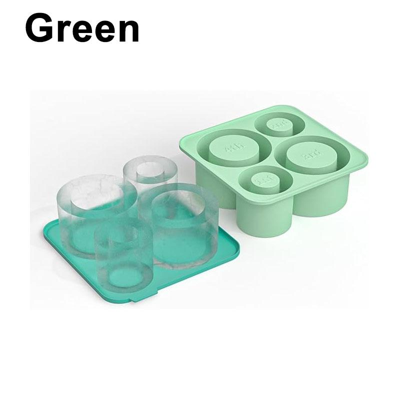 2/3/4/30 Grid Ice Cube Tray Mold for Tumbler Stanley Cup Silicone Cylinder Ice Cube Maker Mold with Lid For 20oz 30oz 40oz