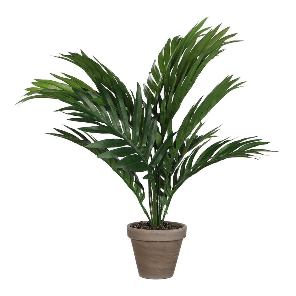 Dekopflanze Glimmerdekoration 45 x 60 cm Palme aus Keramik und PVC