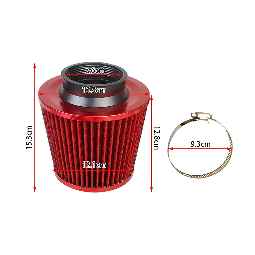 Car Modified 76MM Universal High Flow Mushroom Head Air Filter Air Intake Kit For Automotive Parts Cold Air Intake Air Filter