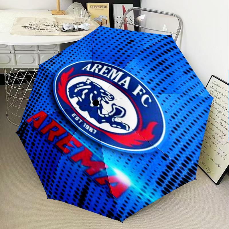 1PC Arema Football club Printed Umbrella Folding umbrella, automatic umbrella 8-Frame for Travel, camping Fan gifts Christmas Gifts