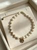 French Pearl Pendant Bracelet: Luxury Star Heart Design, Versatile Hand Jewelry