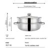 Baiside 28cm Stainless Steel Multi-function Pot