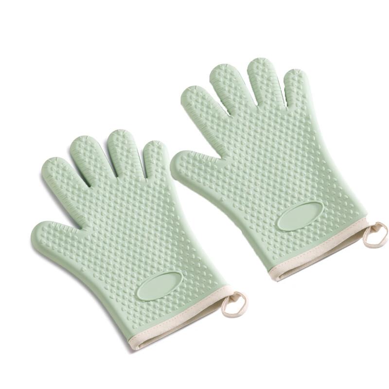 Jekero Five-Finger Thick Heat-Resistant Gloves, Insulated Anti-Scalding Gloves, for Kitchen, Microwave Oven, Baking, Oven-Specific, Thickened Non-Slip