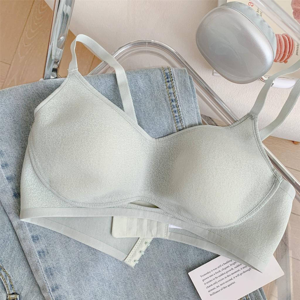 Women's Rabbit Ear Ultra-thin Large Chest Minimizing Underwear Gathering Side Breast Light and Comfortable Wire-free Bra