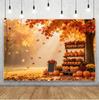 Autumn Pumpkin Shop Photography Backdrop Fall Harvest Scenery Photo Studio Props Thanksgiving Halloween Party Background  Decor