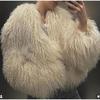 Temperamental Elegant Faux Fur Coat: Solid Color, Long Sleeve, Warm Winter Fashion for Women