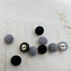 10pcs/lot Beautiful Pile Coating Buttons 10mm Small Mushroom Plastic Shank Button Winter Clothes Sewing Accessories