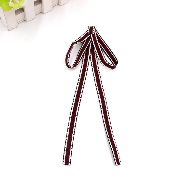 Black Bow Knot Collar Pin TS81 - Elegant Ribbon Shirt Collar Flower Accessory красный