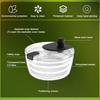 Salad Spinner Hand Dehydrator Large 4.2 Quart Transparent Bowl with Built-in Strainer Fruit And Veggie Dryer Easy to Clean Plastic Kitchen Tool