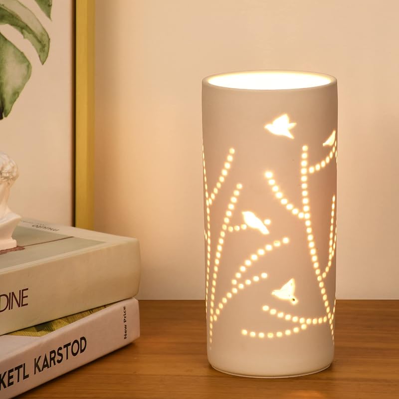 Настольная лампа Dana White, маленькая, для гостиной, как прикроватная лампа для спальни, современная керамическая настольная лампа, детская настольная лампа, прикроватный столик White Bird