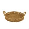 Woven Basket Tray Natural with Handles Long-Lasting Lightweight for