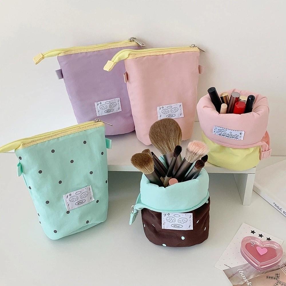 Standing Pen Holder Korean Cloth Stationery Bag Candy Color Pencil Pouch  School