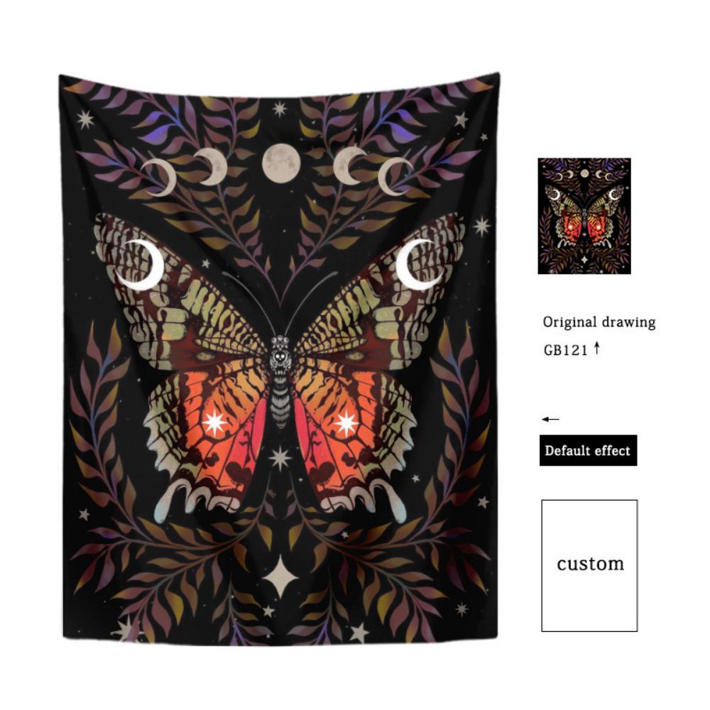 Butterfly Tapestry, Mural, Home Decoration, Wall Background Cloth, Bohemian Hanging Cloth