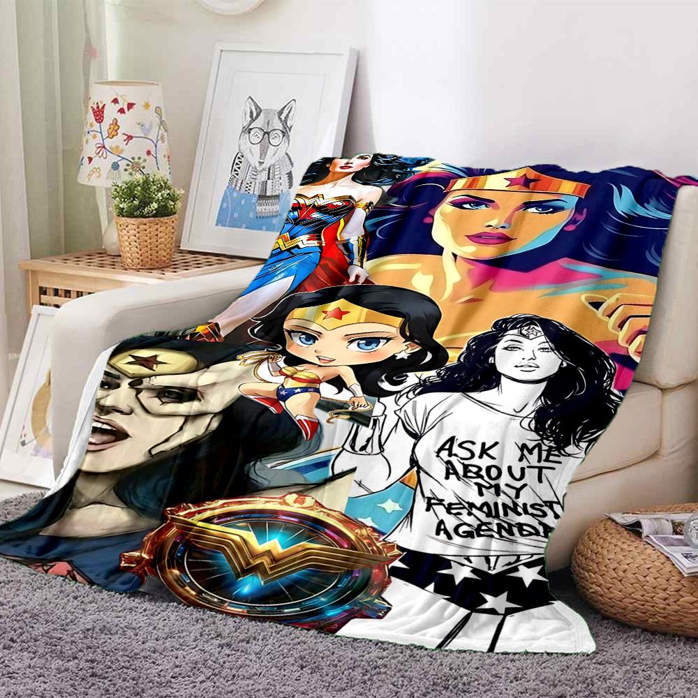 1ks Flanelová deka Wonder Woman Měkká, teplá a útulná na pohovku, postel, do kanceláře a na cesty Všestranný dárek pro každé roční období, Vánoční dárek