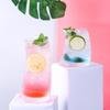 Saftgetränkebecher Mode Gebogene Form Glasbecher Kaffeetasse Transparente Gerippte Trinkgefäße für Partys Veranstaltungen