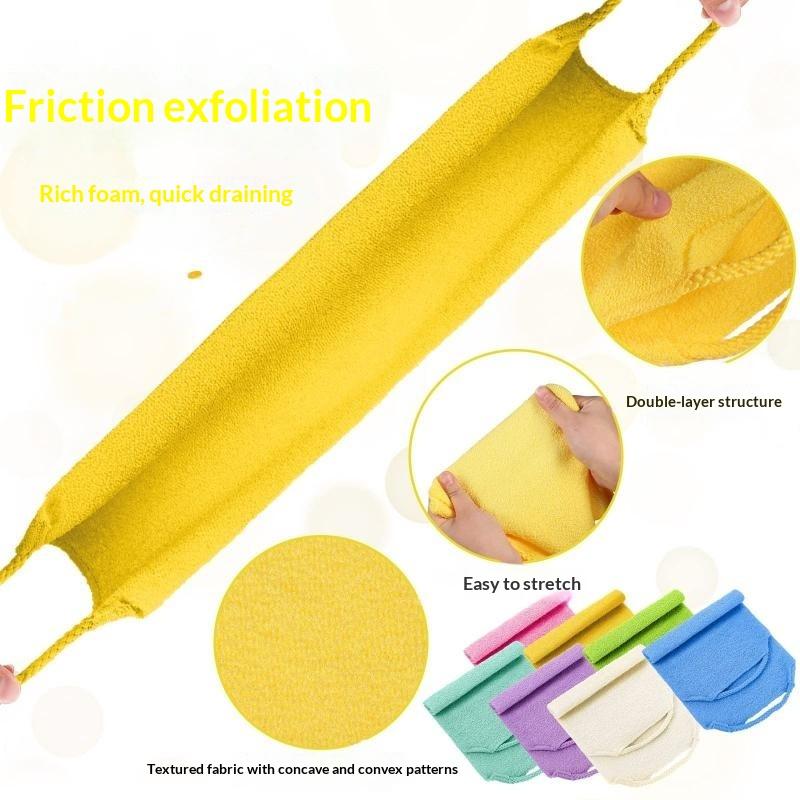 Stretchable Bath Back Scrub Strap Exfoliating Body Scrub Towel Deep Clean For Household Bathroom Shower Body Cleaning Use
