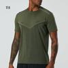 Men's Summer Thin Short-sleeved Quick-drying Breathable Sportswear Casual Knitted Top Running Clothes Training Fitness Clothes