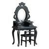 1/12 Scale Traditional Wooden Mini Furniture Set Dresser Stool With Fine Workmanship For Small Room Display