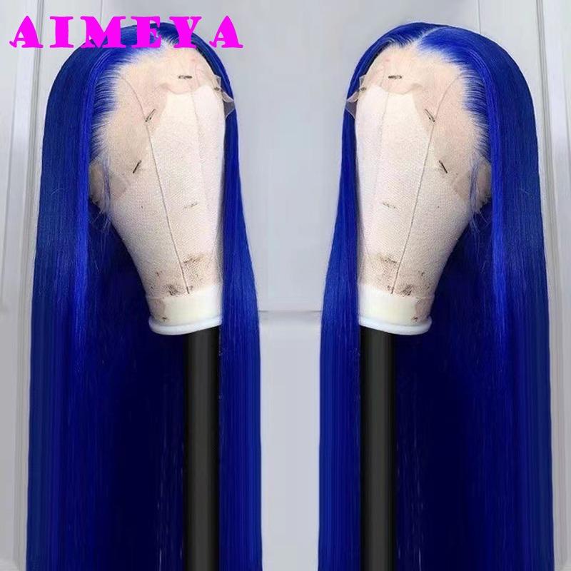 AIMEYA 13X6 Pink Lace Front Wig Natural Hairline Long Silk Straight Synthetic Wig for Women Free Part Big Lace Hair Daily Use
