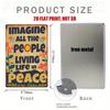 Vintage Hippie 8x12 Inch Metal Wall Art Sign Imagine All People Living Life In Peace Home Bar Cafe Decor Retro