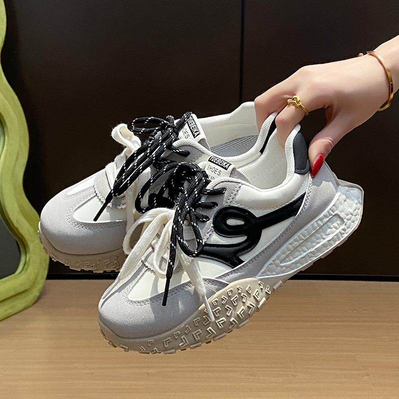 

2025 spring new women s lightweight fashion versatile thick bottom women s pink leisure sports 40 бежевый