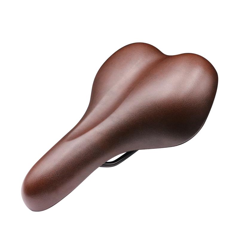 

Велосипедное седло из утолщенной полиуретановой кожи, губчатое, ударопрочное, для горного шоссейного велосипеда, мягкое, удобное, подушка для сиденья, аксессуары для велоспорта коричневый