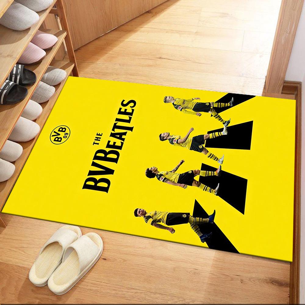 Borussia Dortmund Floor Mat Perfect For Game Room Living Rooms Dining Room Bedrooms Antislip Rug Anime Office Decor Perfect Gift For Friends Family