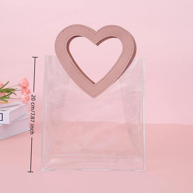 

6 шт. Подарочные пакеты Высококачественные пакеты-тоут с ручками в форме сердца для праздников, вечеринок, Нового года, свадеб, Дня святого Валентина, Рождества