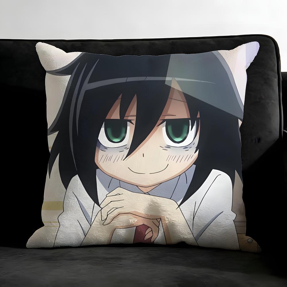 K-Kuroki Tomokoo Anime Cushion Cover Pillowcase Ultra Soft Skin Friendly Fabric Cloud Like Comfort & Concealed Zipper