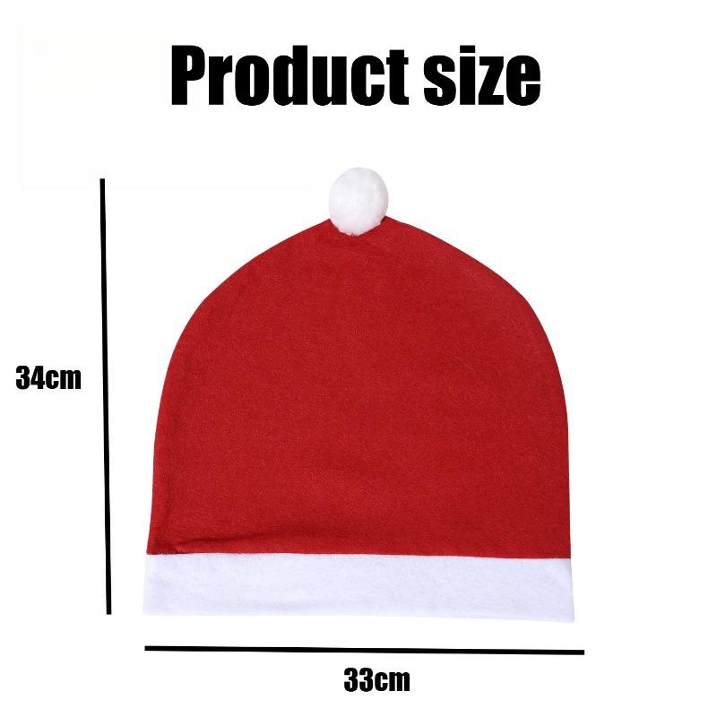 Santa Hat Car Decoration Christmas Car Seat Headrest Cover Seat Protection Christmas Ornaments Car Seat Accessories