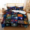 Bedclothes Super High Quality Cartoon Bedclothes Marine Organism Kids Cartoon Bedding Cute Bed Sets 3d White And Blue Beddings